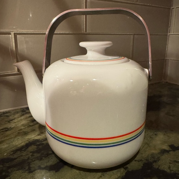MCM Toscany Collection Rainbow Stripe Tea Set EUC - Picture 3 of 9